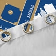 thumbnail image 4 of Homewish Baseball Sport City Curtains Pack of 2 (42x84 Each),Ball Game Gamer Curtains Blackout,Brown Blue White Bedroom Curtains For Kids,Luxury Bedroom Decor, 4 of 6