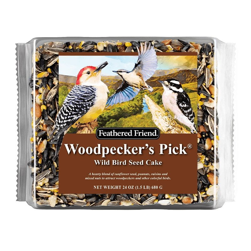 Wildlife Sciences Songbird Treats Seed Cake Variety 4 Pack - Large 1.5-2 Lb Bars For Wild Birds