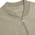 thumbnail image 7 of Agkizg Men's Fall Winter Jackets, Solid Stand Collar Jacket Raglan Sleeves Elastic Cuffs Versatile Daily Long Sleeve Casual Outerwear, 7 of 7