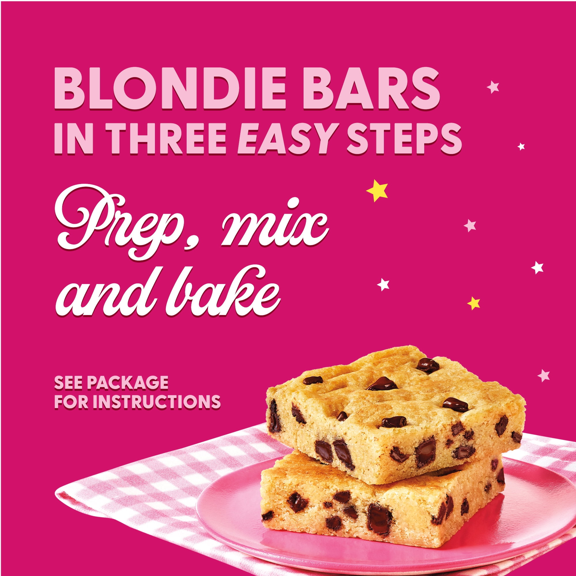 (12 pack) Duncan Hines Dolly Parton's Chocolate Chunk Blondie Bar Dessert Mix, 14.25 oz.