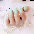 thumbnail image 4 of Soidarity 24X Matte Press on Nails Uñas acrílicas DIY para amantes de la manicura 1 negro mate Juegos de manicura 4 verde matcha, 4 of 4