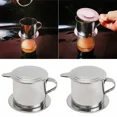 thumbnail image 4 of Portable Coffee Drip Strainer Kitchen Tools Stainless Steel Coffee Filter Infuse Cup Vietnamese Coffee Dripper Maker Pot, 4 of 6