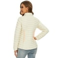 thumbnail image 5 of Women's Lightweight Packable Puffer Jacket Winter Warm Puffer Jacket Jacket with Stand Collor (Beige, XXL), 5 of 7