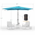 thumbnail image 7 of ACEGOSES 6x9ft Outdoor Patio Deck Market Umbrella, Outside Table Umbrellas with Non-Fading Polyester Canopy,Lake Blue, 7 of 7