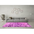 thumbnail image 3 of Ahgly Company Indoor Square Oriental Pink Industrial Area Rugs, 4' Square, 3 of 4