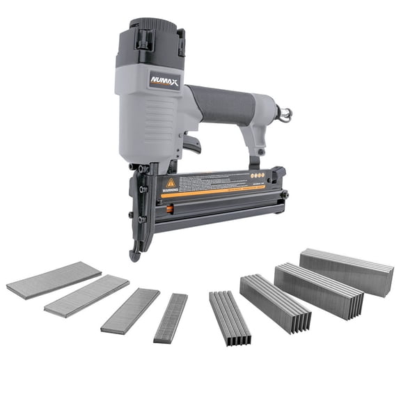 NuMax S2118GWN Pneumatic 2-in-1 18-Gauge Brad Nailer / Stapler with Fasteners (4000 Count)