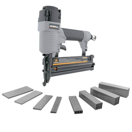 NuMax S2118GWN Pneumatic 2-in-1 18-Gauge Brad Nailer / Stapler with Fasteners (4000 Count)