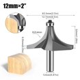 thumbnail image 2 of 1 Pce 12mm Tige Coin Arrondi pour Routeur avec Roulement Coupeur de Tungstène Outils de Menuiserie, Excellente Application Multi-Usage, 2 of 4