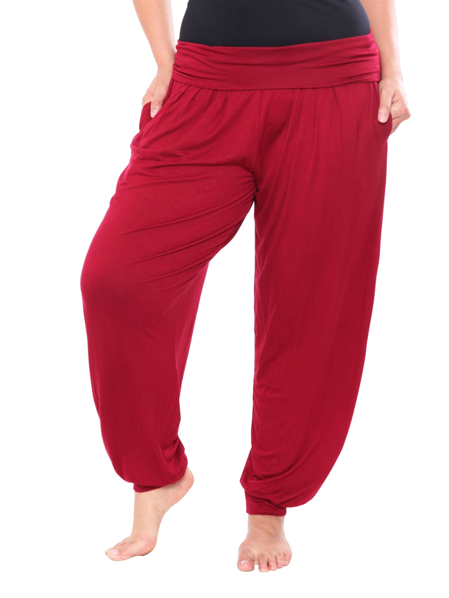 White Mark Women's Plus Size Harem Pants - Walmart.com