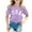 Purple, variant on WOYY Toddler Girls Short Sleeve Tee Shirt Usa Print Casual Tshirt Summer Kids T Shirt Top