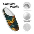 thumbnail image 5 of Daiia Whimsical Starry Night Scene Print Women’s Fuzzy Slippers Memory Foam Lightweight House Shoes Cozy Loafer Flannel House Shoes-39/40, 5 of 7