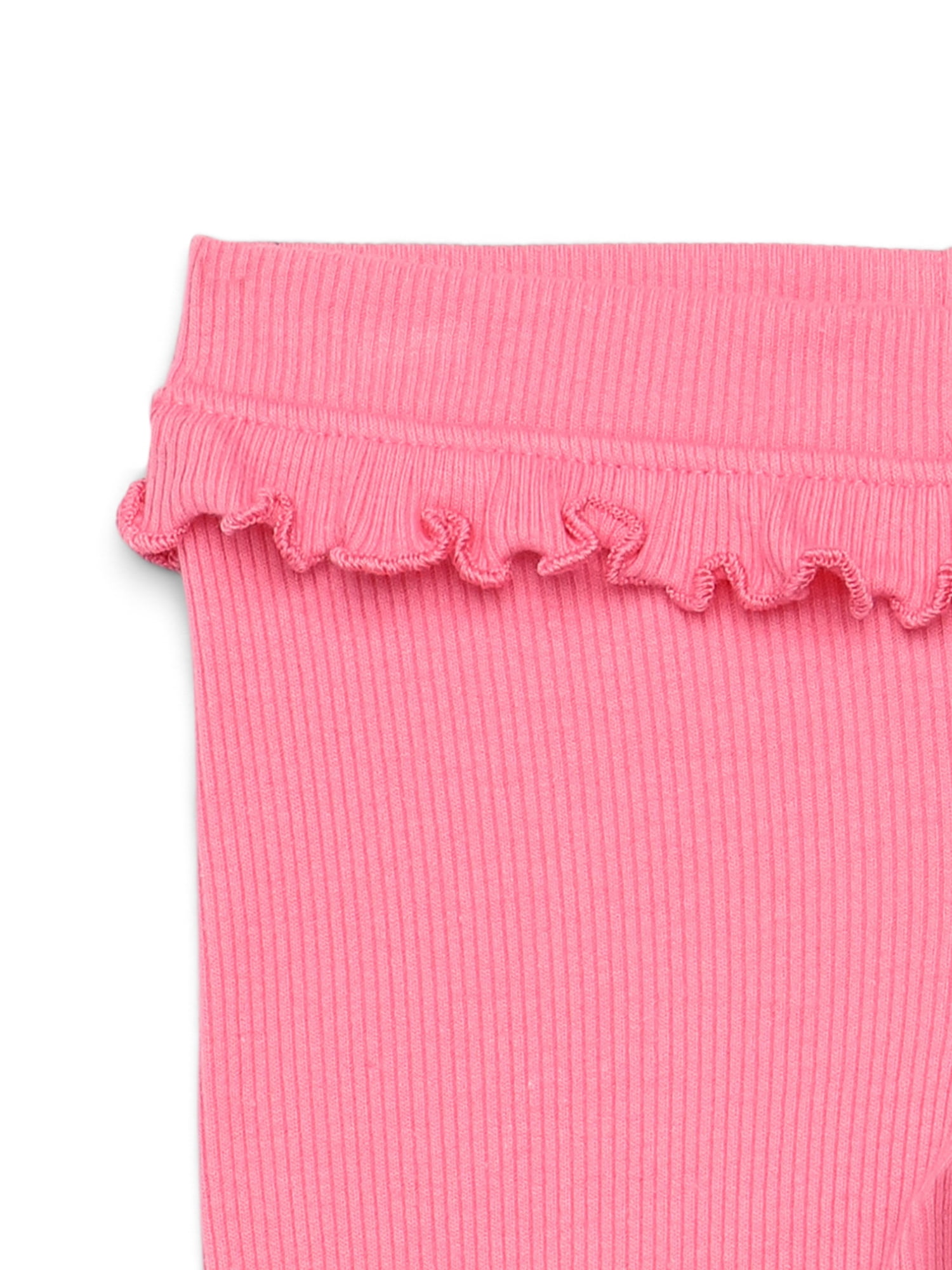 Garanimals Baby Girls Ruffle Trim Ribbed Leggings, Sizes 0M-24M