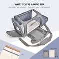 thumbnail image 2 of Henkelion Cat, Dog Carrier for Small Medium Cats Puppies up to 15 Lbs, TSA Airline Approved Carrier Soft Sided, Collapsible Travel Puppy Carrier - Grey, 2 of 7