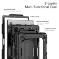 thumbnail image 6 of For Samsung Galaxy Tab A8 Case 10.5 inch, 360 Rotating Shockproof Cover with Stand, Screen Protector, Shoulder Strap (2022, SM-X200/X205/X207), Black, 6 of 7