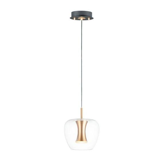 ET2 E24162-18BKGLD Newton LED Pendant Light 9W 3000K, Black / Gold