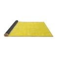 thumbnail image 2 of Ahgly Company Indoor Round Abstract Yellow Contemporary Area Rugs, 5' Round, 2 of 4