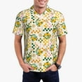 thumbnail image 3 of Balery Hawaii Palms Printed Men’s Short Sleeve Polo Shirt, Midweight Men's Shirt,Golf Polo shirts -Medium, 3 of 9