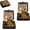 2pcs, variant on 19th Century Mechanical Candle Box, Vintage Wind-Up Pocket Lighter & Candle Holder, Antique Brass Victorian Flame Igniter Candle Box with Mechanical Riser (2Pcs)