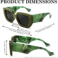 thumbnail image 5 of FEISEDY Oversized Square Sunglasses for Women Men Thick Frame Shades B4074, 5 of 15
