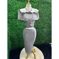 thumbnail image 3 of Conjunto Blusa Con Olan Y Falda Ajustable Casual De Mujer Color Gris Talla Unitalla Marca Emil SaEs, 3 of 4