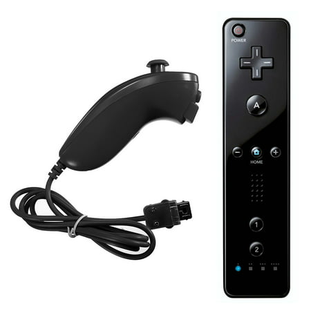 Built in Motion plus Wii Nunchuk Remote controller combo for Nintendo (Best Wii Gun Controller)