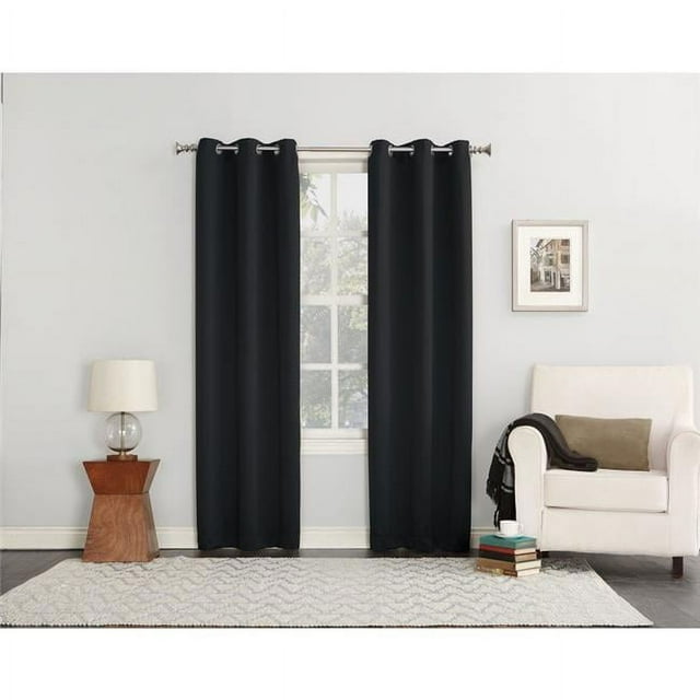 Sun Zero 6006037 Rideaux Occultants Noirs Norwich 80 x 84 Po