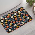 thumbnail image 2 of Pioneer Flower Floral Print Pattern Bathroom Rugs Mat, Non Slip Microfiber Bathroom Rug with Rubber Backing, Soft Mats for Bathroom Floor Tub Shower, 17"x27", 2 of 5