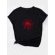 thumbnail image 3 of Red Spider Print T-shirt, Short Sleeve Crew Neck Casual Top For Summer & Spring, Women's Clothing, 3 of 7