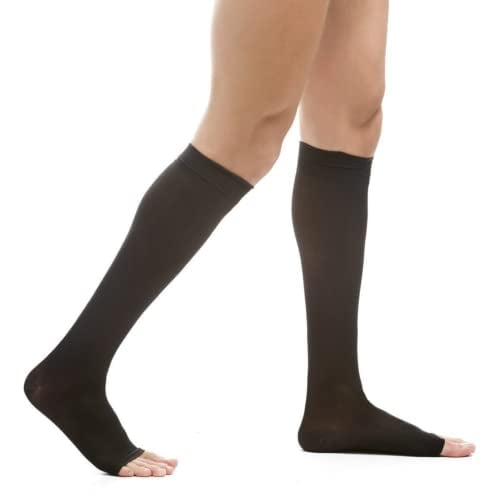 EvoNation Women’s Open Toe 20-30 mmHg Graduated Compression Socks – Firm Pressure Compression Garment