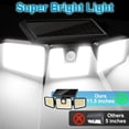 thumbnail image 4 of Luces Solares para Exterior AmeriTop Paquete de 2 con 3 Cabezas LED IP65, 4 of 7