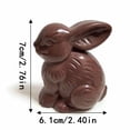 thumbnail image 2 of Realistic Lifelike Easter Bunny Figurine, Modern Spring Decor for Home Table Centerpiece & Mantel, Stylish Indoor Ornament for Living Room, Bedroom & Entryway, Holiday Easter Decor, 3*2in, Coffee, 2 of 6