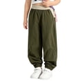 thumbnail image 4 of Xdegoge Tween Girls Jogger Pants Elastic Waist Athletic Loose Casual Wide Leg Sports Sweatpants with Pockets Running Sports Activewear Trousers, 4 of 9
