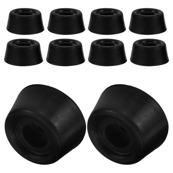 FUEENIRVA 10Pcs Pool End Black Rubber For Billiard Stick End Protection