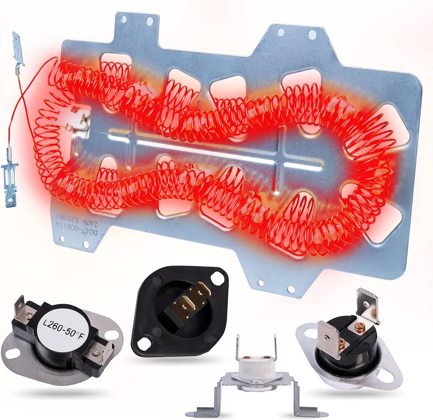 EvertechPRO 5301EL1001J Heater Assembly Replacement For LG Dryers – Genuine OEM Alternative