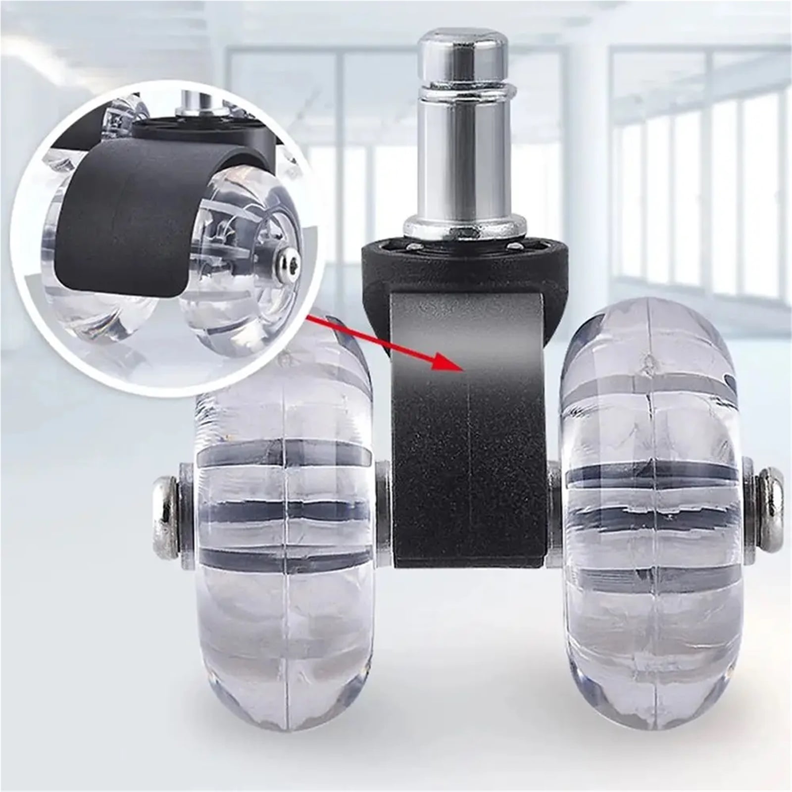 Universal Furniture Caster Swivel Rollers Wheel Chair Caster Office Chair Wheels Rubber Mute Wheel Desk Office Soft Safe Pulley ,Reliable