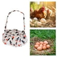 thumbnail image 3 of Cesta recolectora de huevos, cesta para huevos con 7 bolsas, cesta recolectora de huevos con asa, bolsa porta huevos para patio, jardín, ama de casa, Pollo De Cola Roja, 3 of 9