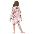 thumbnail image 7 of FORMRS Niños Bathrobe Unisex Hooded Robe Soft Plush Pajamas Sleepwear, Size 2-3T, Pink Halloween Ghosts, 7 of 7