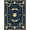 Navy Teal Gold, Pattern 2, variant on ODIKA Gothic Mystical Tarot Whimsical Round Witchy Motif Moth Shaped Refined for Home Office, Gaming Room, Under Desk, Non-Slip Chair-Friendly