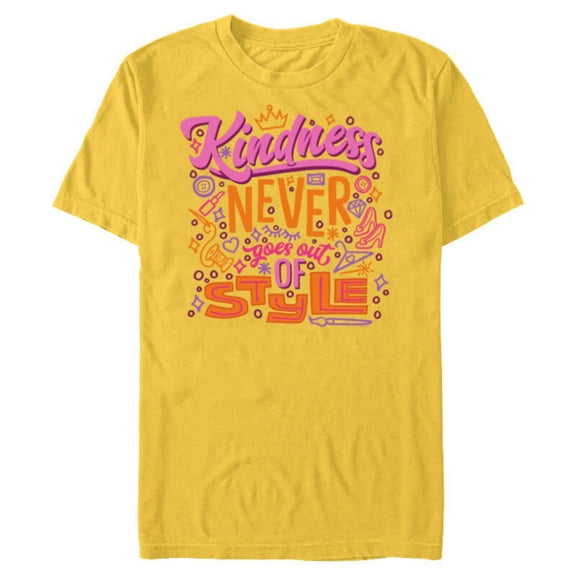 Disney Princess Cinderella Kindness Never Goes Out of Style - Short Sleeve Blended T-Shirt for Adults - Customized-Yellow