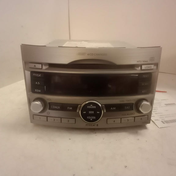 Pre-Owned 10-12 Subaru Legacy AM FM 6 Disc CD Player Radio Receiver Face ID PE605U6 OEM (Good)