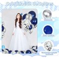 thumbnail image 3 of Globos para Fiesta de Cumpleanios, Juego Globos para Fiesta de Cumpleanios, Decoración Pared Fondo de Fiesta,Guirnalda de Globos Confeti, Azul y plateado, 3 of 3