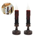 thumbnail image 3 of Naiovety 2 uds luces de velas de Halloween lámparas de velas sin llama barra decoración de velas quemador amarillo Flash LED luz de ornamento para Iluminación y accesorios Naiovety HA015755-00, 3 of 5