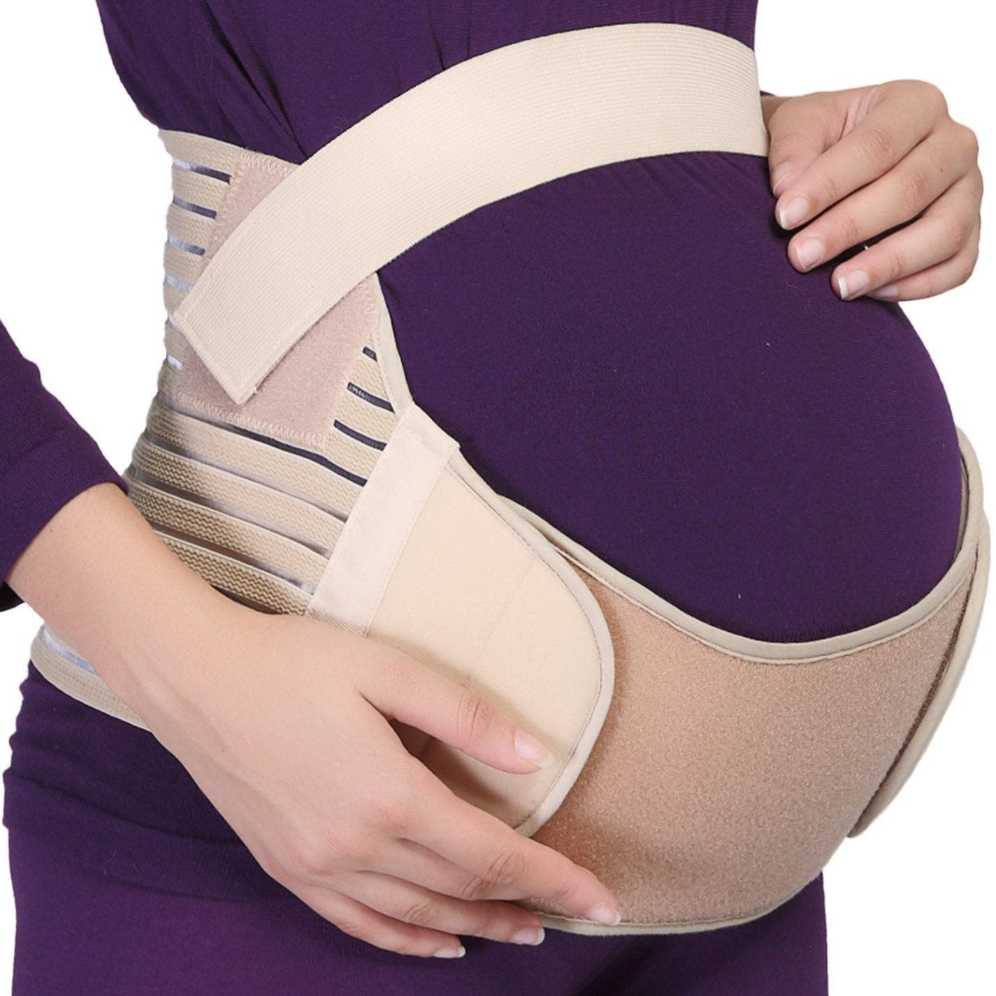 Maternity Pregnancy Back & Bump Support Belt Beige Colour 