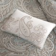 thumbnail image 4 of Madison Park Pure Ronan Full/Queen 4 Piece Cotton Quilt Set with Throw Pillow Blue, 4 of 6