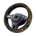 thumbnail image 2 of Cauagu Vintage Butterfly Green Print Car Steering Wheel Cover - Universal Car Accessory for Diverse Cars for Steering Wheel with a Diameter of 14.5"-15", 2 of 7