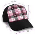 thumbnail image 2 of Yiaed Heart Plaid Print Baseball Cap Dad Hat Polo Style Plain Blank Adjustable Size, 2 of 5