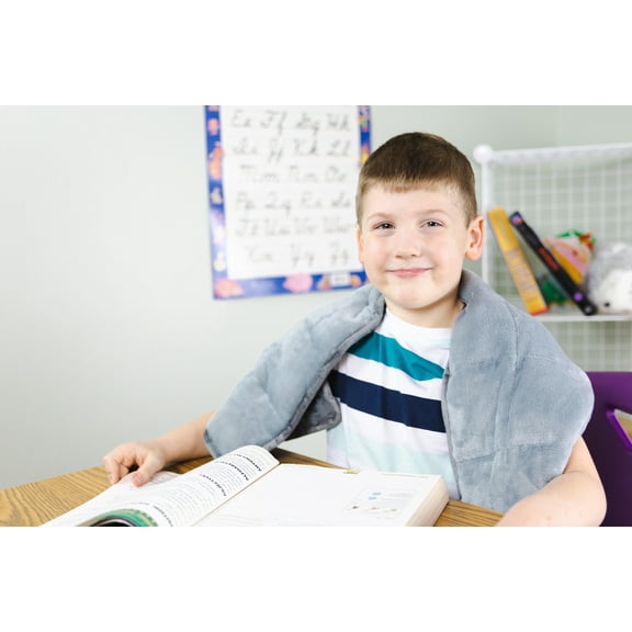 Bouncyband Sensory Weighted Dual Texture Shoulder Wrap for Kids, 40" x 12"