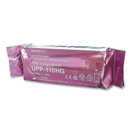 UPP-110HG High Gloss Ultrasound Paper Film/Media 10 rolls/bx,Replacement for Sony Upp-110HG,110 mm x 18m 