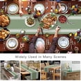 thumbnail image 2 of Sage Green Stripes Cotton Linen Table Runner 13x36 Inches Long, Burlap Cloth, Machine Washable, Perfect for Dining Room Coffee Holiday Party Wedding Events, 2 of 6