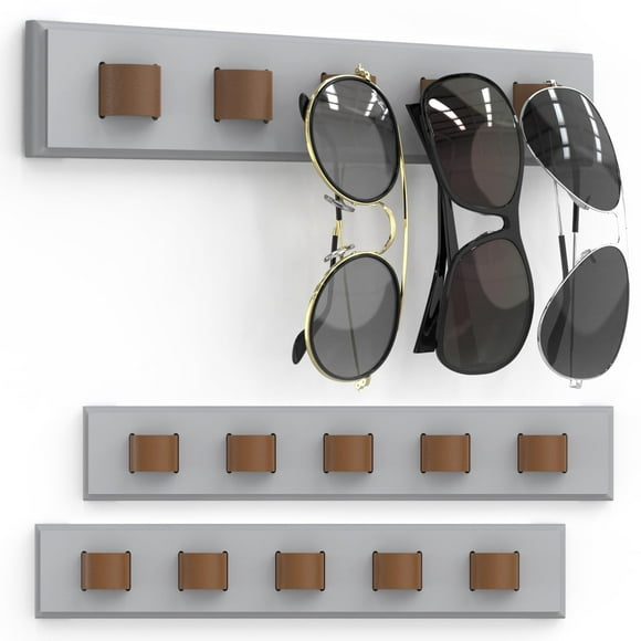 Organizador de Gafas Durmmur Montado en Pared 3 Unidades Gris Claro